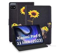 ONETHEFUL Carcasa Libro Funda Tablet Xiaomi Pad 6 / Xiaomi Pad 6 Pro de 11 Pulgadas 2023 Cover Fundas Protector con PU Cuero y Soporte - Margarita Elefante