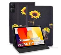 ONETHEFUL Carcasa Libro Funda Tablet Xiaomi Redmi Pad SE 11 Pulgadas 2023 Cover Fundas Protector con PU Cuero y Soporte - Margarita Elefante