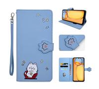 ONETHEFUL Funda para Xiaomi Redmi 13C Funda Flip Magnética de Cuero PU Antigolpes con Tarjetero Función de Soporte y Protección Libro Carcasa para Xiaomi Redmi 13C Azul