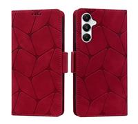 ONETHEFUL Funda Samsung Galaxy A05s Carcasa Libro de Premium PU Ranuras para Tarjetas Magnético Flip Funda para Samsung Galaxy A05s Rojo