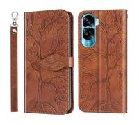 ONETHEFUL Honor 90 Lite 5G Funda Cartera Carcasa Accesorios Flip Cover Libro Case Fundas Protectoras de Piel Sintética el Teléfono para Honor 90 Lite 5G marrón
