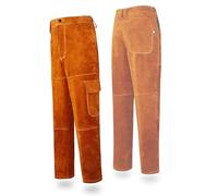 ONETIAN Pantalones Protectores de Cuero para Soldadura, Resistentes al Calor y a Las Llamas, protección Resistente para tareas industriales (L)