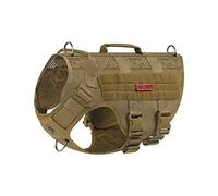 OneTigris Arnés Anti-tirones para Perros, Arnés de Seguridad Ajustable de Malla de Aire, Ultra Transpirable para Perros Grandes/Medianos, Arnés de Pecho, Arnés para Perro con 2 Asas, Chaleco para