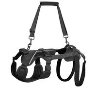 OneTigris Arnés para perros, Hopper Pequeño Apoyo Arnés Ajustable con 2 asas para Apoyo y Rehabilitación Adecuado para Perro Pequeño Negro XXS