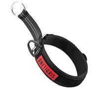 OneTigris Collar para perros con parada de tirón, acolchado y ancho con reflectante para perros medianos y grandes, Negro XL