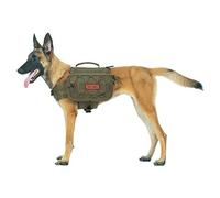 OneTigris Mammoth Mochila para perros, versión 2.0, para camping, senderismo, para perros de tamaño M/L (M, verde Ranger)