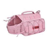 OneTigris Mammoth Mochila para perros, versión 2.0, para camping, senderismo, para perros de tamaño M/L (M, rosa)