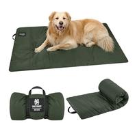 OneTigris Manta para perros 130 x 85 cm, alfombrilla lavable, cama impermeable cómoda y suave para perros, cojín para perros para viajes, camping, exterior - Verde oliva