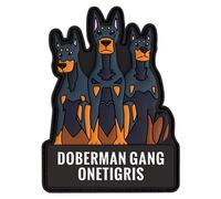 OneTigris Parche moral de DOBERMAN, material de PVC, duradero, bordado para perros, parche moral