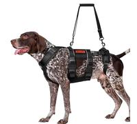 OneTigris SKYEWALKER - Arnés para perros ajustable con 2 asas para elevación y rehabilitación, adecuado para perros medianos y grandes, negro, L