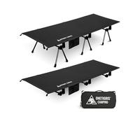 OneTigris SUPRANU ama plegable de 190 × 70 cm, cama de camping portátil plegable ligera, cama plegable de camping de hasta 150 kg para tienda de campaña, exterior, viajes, jardín, oficina (negro)