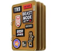 OneTigris Tablero de exhibición de parches, libro de parches de página abatible con carpetas de anillos extraíbles de metal, organizador de folletos de parches tácticos para parches, colecciones de