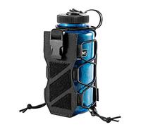 OneTigris Táctical Soporte de Botella de Agua Outdoor, Portabotellas de Agua Molle Laser-cut Botella Carrier para Correr Senderismo Ciclismo Camping Caza Actividades, Negro, Negro