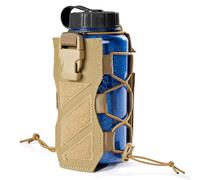OneTigris Táctical Soporte de Botella de Agua, Portabotellas de Agua Molle para Correr Senderismo Ciclismo Camping Caza Actividades, Marrón Coyote