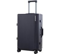 Onetop OT03 Negro Maleta Cabina Aluminio y Magnesio. Trolley 57 x 39 x 23 cm y 4,7 kg. Cierre de Zinc 2.0 Hermético con Seguridad TSA. 4 Ruedas Dobles Giratorias 360º TPE. Organizadores Interiores.