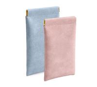 OneTreeTime Bolsas for Monedero, Bolsas con Cierre a presión Ott, Ott - Bolsa organizadora de Cuero con Cierre a presión Personalizada(Slim: Pink+Blue)