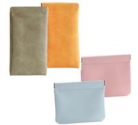OneTreeTime Bolsas for Monedero, Bolsas con Cierre a presión Ott, Ott - Bolsa organizadora de Cuero con Cierre a presión Personalizada(Square PinkBlue+Slim YellowGreen)