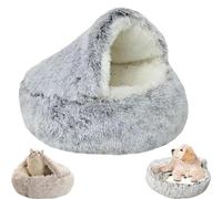 OneTreeTime Cama Nido, Cama, Cama for Gatos, Cueva Acogedora y Relajante, Cama for Gatos Cueva Redonda de Felpa y Esponjosa Cama for Gatos Calmante con Capucha, Cama Acogedora de Invierno