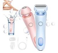 OneTreeTime Maquinilla de afeitar The Glide Pro 3.0, afeitadora, maquinilla de afeitar eléctrica, afeitadora portátil en húmedo y seco para piernas, brazos, bikini (rosa + azul)