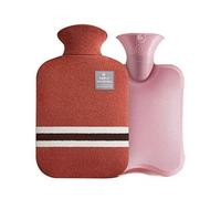 OneTreeTime Pequeña y bonita bolsa de agua caliente con funda, bolsa de agua caliente de 1 litro para niños, compresa fría y caliente, calentador de pies, alivio del dolor de cuello y hombros (naranja