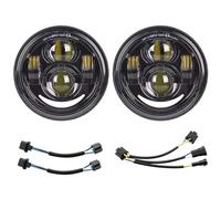 ONETREND Conjunto Faro Delantero Motocicleta Para Dyna Para Fat Para Bob Para FXDF 2008-2017 Faro LED 4,65 Pulgadas Proyector Motocicleta Faro LED Doble Y Accesorios DRL 1 Par(Type A with DRL)