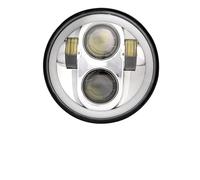 ONETREND Conjunto Faro Delantero Motocicleta Para Sportster 1200 883 Para Street 500 750 Faros Delanteros LED De 5,75 Pulgadas Con Halo Negro Ojos Ángel Proyector 5-3/4 Pulgadas(Halo Chrome)