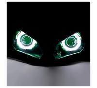 ONETREND Conjunto Faro Delantero Motocicleta Para YZF-R6 Para Kolmio-LAM 2003-2005 Para YZF R6 600 Faro Delantero Con Proyector HID De Ojo De Ángel Demon Para Motocicleta(White green)