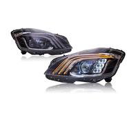 ONETREND Faros Delanteros Para Benz Clase S W221 2006 2007 2008 2009 2010 2011 2012 2013 Par De Faros Delanteros LED Modificados Faro Coche(2006-2009 with night vision,LHD)