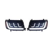 ONETREND Faros Delanteros Para Toyota Para Land Para Cruiser LC100 1998-2007 Conjunto De Faros LED DRL Señal De Giro Luz Alta Proyector Angel Eye Faro Coche