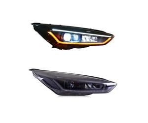 OneTrend Para Ford Para Focus 2015-2018 Conjunto Faros Delanteros Coche | Faro Coche Accesorios Luz Circulación Diurna Faros Delanteros Con Proyector LED Conjunto Faros Aelanteros(LED)