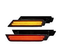 ONETREND Piloto Trasero Antiniebla Para Chevrolet Para Camaro 2010-2015 Luces Delanteras Y Traseras Luces Posición Laterales LED Rojas Y Ámbar 4 Unidades Con Lente Ahumada