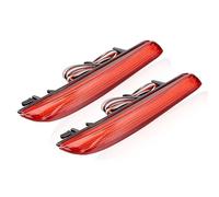 ONETREND Piloto Trasero Antiniebla Para JAZZ Para Fit Para CRZ Para CRV Para Insight LED Parachoques Trasero Reflector Luz Faros Antiniebla Freno Señal Parada(2PCS Red Lens)