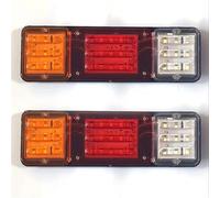 ONETREND Piloto Trasero Kit 2X Luces Traseras Camión Remolque 12V 24V Señal Giro Freno Inverso Lámpara LED Barco Vehículos Luz Trasera Autobús Campistas Tractor Coche
