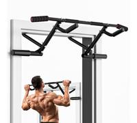 ONETWOFIT Barra de dominadas para marco de puerta, barra de dominadas para puerta, con asas antideslizantes, dispositivo de entrenamiento plegable para gimnasia, hasta 210 kg (NEGRO-1)