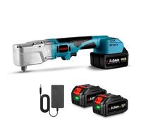 ONEVAN carraca electrica 1/2, 550nm llaves trinquete electrica con 2x3.0ah baterías, sin escobillas, luz led, 1600rpm, gatillo de velocidad variable, 450w llave de carraca bateria