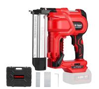 ONEVAN clavadora bateria, 2 en 1 grapadora electrica para makita 18v, luz led, incl. 200 clavos, 200 grapas, clavadora electrica de clavos para tapicería, carpintería y bricolaje(sin batería)