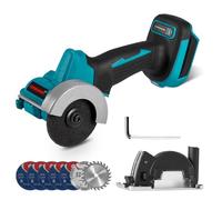 ONEVAN mini amoladora bateria, 76mm amoladora angular para Makita 18V, avance/retroceso, sin escobillas, ajuste de profundidad de corte, radial pequeña rebarbadora (sin batería)
