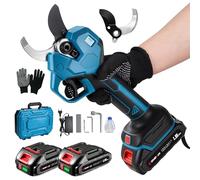 ONEVAN Tijeras de podar inalámbricas sin escobillas, 600 W, diámetro de 40 mm, con 2 cuchillas SK5, baterías y cargador, corta ramas de hasta 40 mm, para podar árboles y jardín