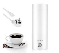 ONEVER Hervidor de Viaje Portátil 3 en 1 de 400 ml, Mini Calentador de Agua Caliente con Apagado Automático para Té, Café, Leche y Comida Rápida