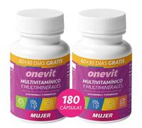 Onevit Multivitamínico Mujer - 180 cápsulas - 6 meses de suministro - 13 vitaminas + 11 minerales. Una cápsula al día. Pack ahorro