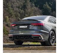 Oneway Difusor Trasero Compatible con Audi A4 (B9) Sedán/Avant S4/S-Line Facelift 2019-2024 - Negro Brillante
