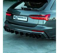 Oneway Difusor Trasero Compatible con Audi A6 S-Line/S6 C8 (Sedan/Avant) 2018- - Negro Brillante