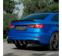 Oneway Difusor Trasero Compatible con Audi S3 Sedan 8V Facelift 2016-2020 - Negro Brillante