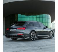 Oneway Difusores Laterales Traseros compatibles con Audi A6 S-Line/S6 C8 (Sedan/Avant) 2018- - Negro Brillante