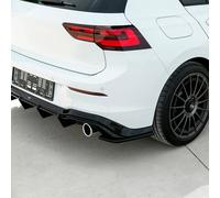 Oneway Difusores laterales traseros compatibles con Volkswagen Golf VIII HB GTI 2020- - Negro brillante