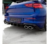 Oneway Difusores Laterales Traseros compatibles con Volkswagen Golf VIII HB R 2020- - Negro Brillante