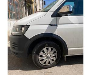 Oneway Juego de embellecedores de arco de rueda compatibles con Volkswagen Transporter T6 2015-2019 (base de rueda corta/puerta corredera izquierda) - Negro mate