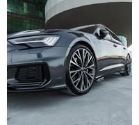 Oneway Juego de faldones Laterales compatibles con Audi A6 S-Line/S C8 (Sedan/Avant) 2018- - Negro Brillante
