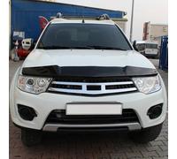 Oneway Protector de capó compatible con Mitsubishi L200 Triton 4 2007-2014 - Negro brillante