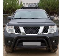 Oneway Protector de capó compatible con Nissan Navara D40 2005-2010 - Negro brillante